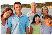 Children, Parents and Grandparents Walking