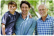 Young Man with Arm Around Senior Man