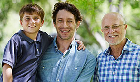 Young Man with Arm Around Senior Man